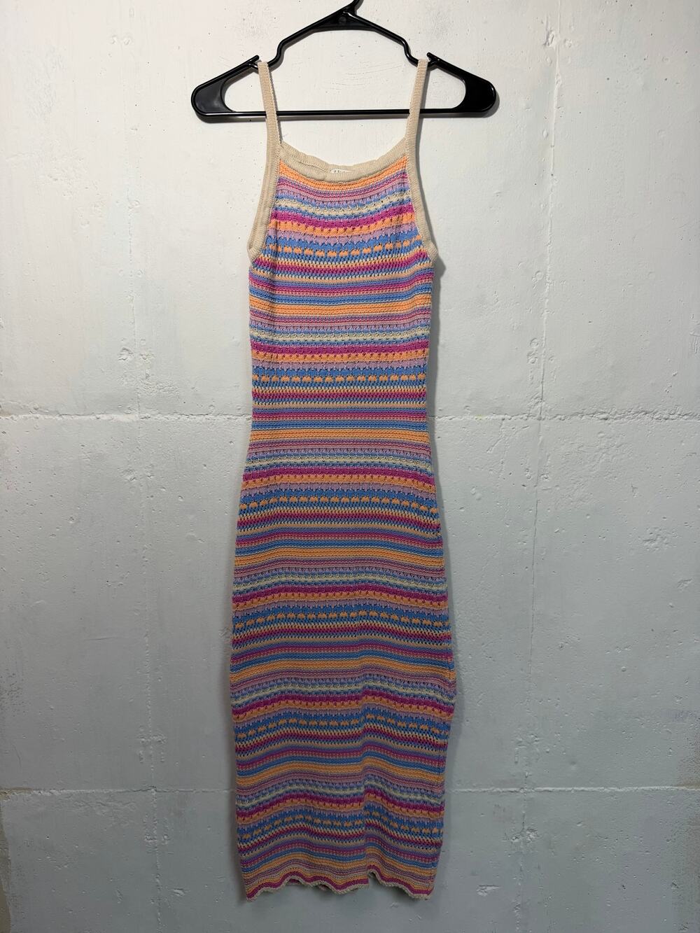 Z Supply Santa Cruz Stripe Midi Dress Womens XS Knit Crochet